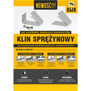 Klin sprężynowy do parapetów F1 z otworami 100szt