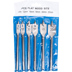 CB Zestaw wierteł piórowych drewno 10-25mm (6szt)