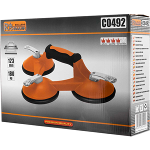 CC Przyssawka do szyb potrójna 3x123mm 180kg