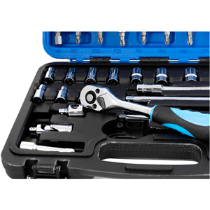 CC Zestaw kluczy nasadowych 1/4' (43elem)