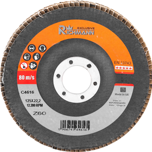 CC Tarcza listkowa wypukła PROFESSIONAL 115mm P80