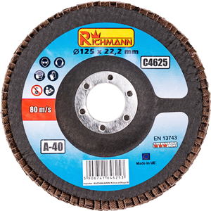 CC Tarcza listkowa wypukła 125mm P120 korund