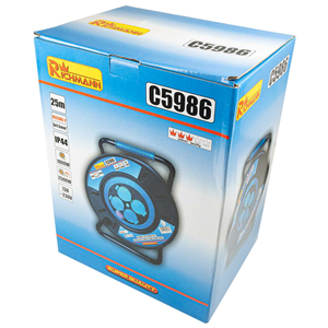 CC Przedłużacz bębnowy plastik 25m 3x1,5mm IP44