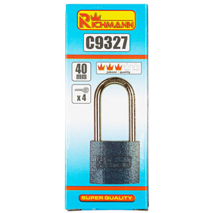 CC Kłódka niebieska z długim pałąkiem 60x21,x8,5mm