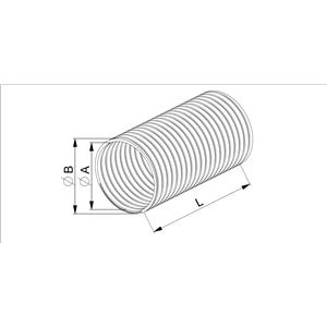 AW Aluminiowa rura elastyczna typu FLEKS fi200