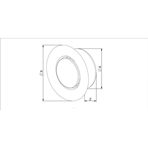 AW Anemostat met. wywiewny fi125 biały