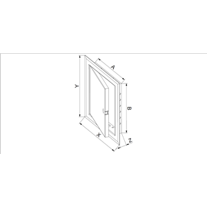 AW DMN70 Drzwiczki rew. nierdz. 40x60