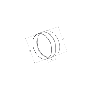 AW Łącznik kanału okrąg. z zaworem zwrot. (fi 150)