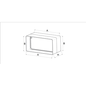 AW Łącznik kanału płas.z zaworem zwrotnym (55x110)