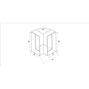 AW Kolano pionowe płaskie (55x110)