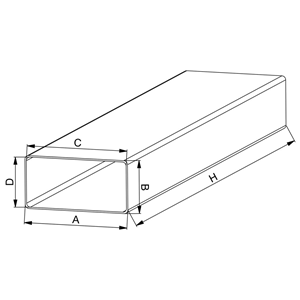 AW Kanał płaski (75x150) 1,0 mb.