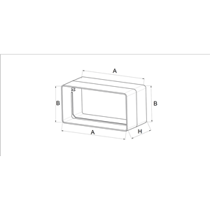 AW Łącznik kanału płaskiego (75x150)