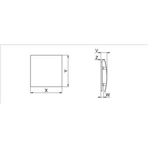 AW Panel ESCUDO do ramki i korpusu 100mm ecru