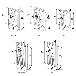 AW Osłona went. 14x21 T-okap fi125